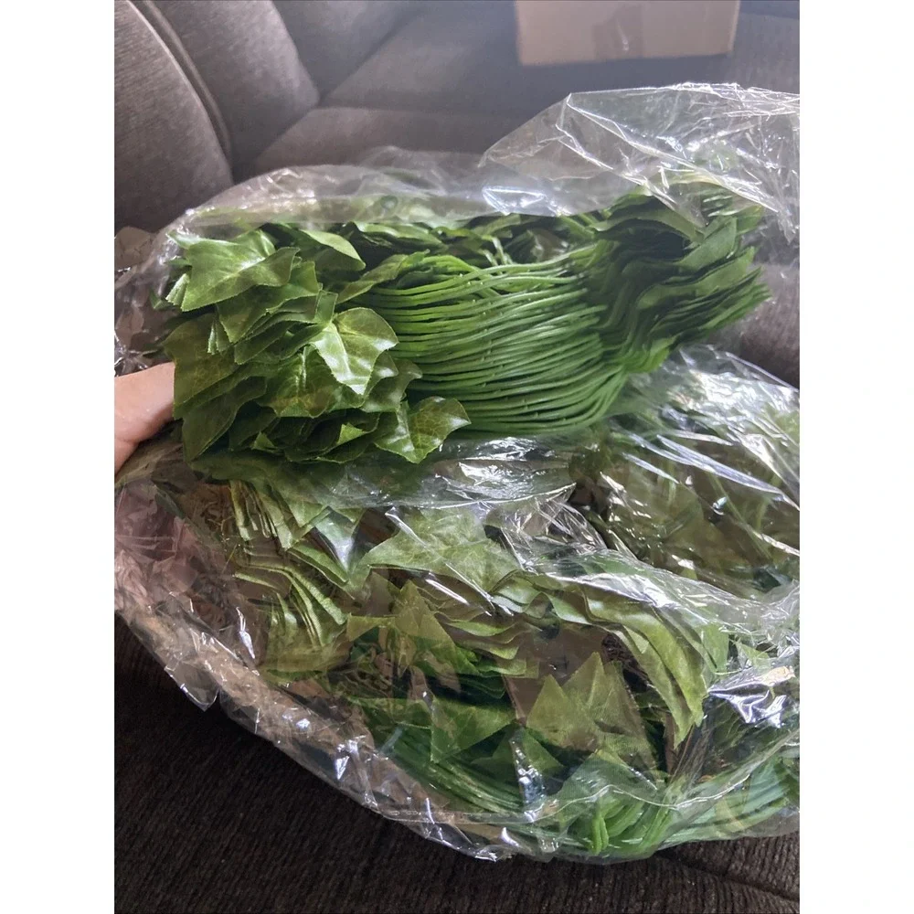 EZFLOWERY 12 Strands 84 Feet Artificial Ivy Vines Leaves, Silk Garland Fake